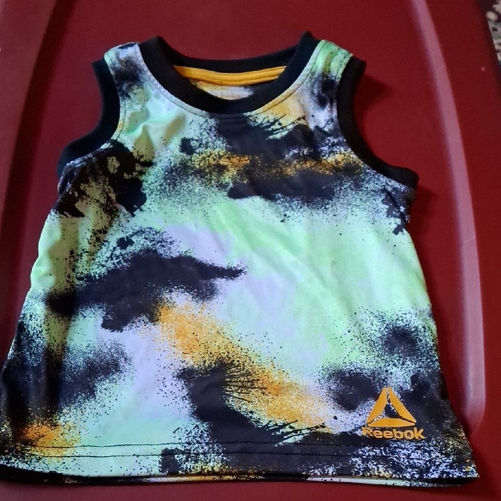Reebok Kids' Vibrant Green and Black Tank Top (Chi114)